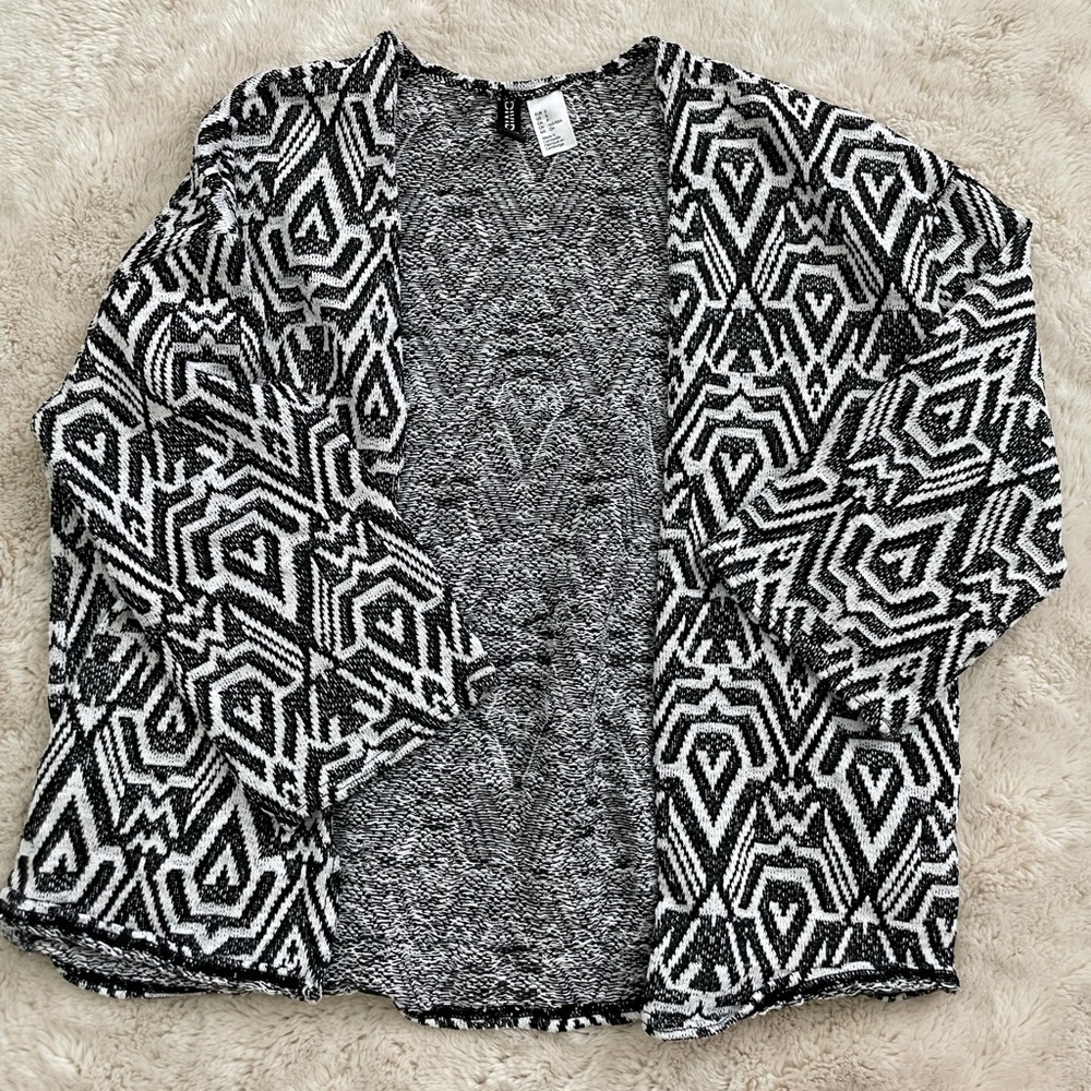 Divided H&M - Black and White Cardigan - S